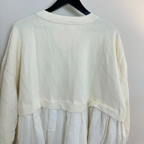 FREE PEOPLE Eleanor Sweatshirt Dress in Grey Combo Size Small - Picture 10 of 16